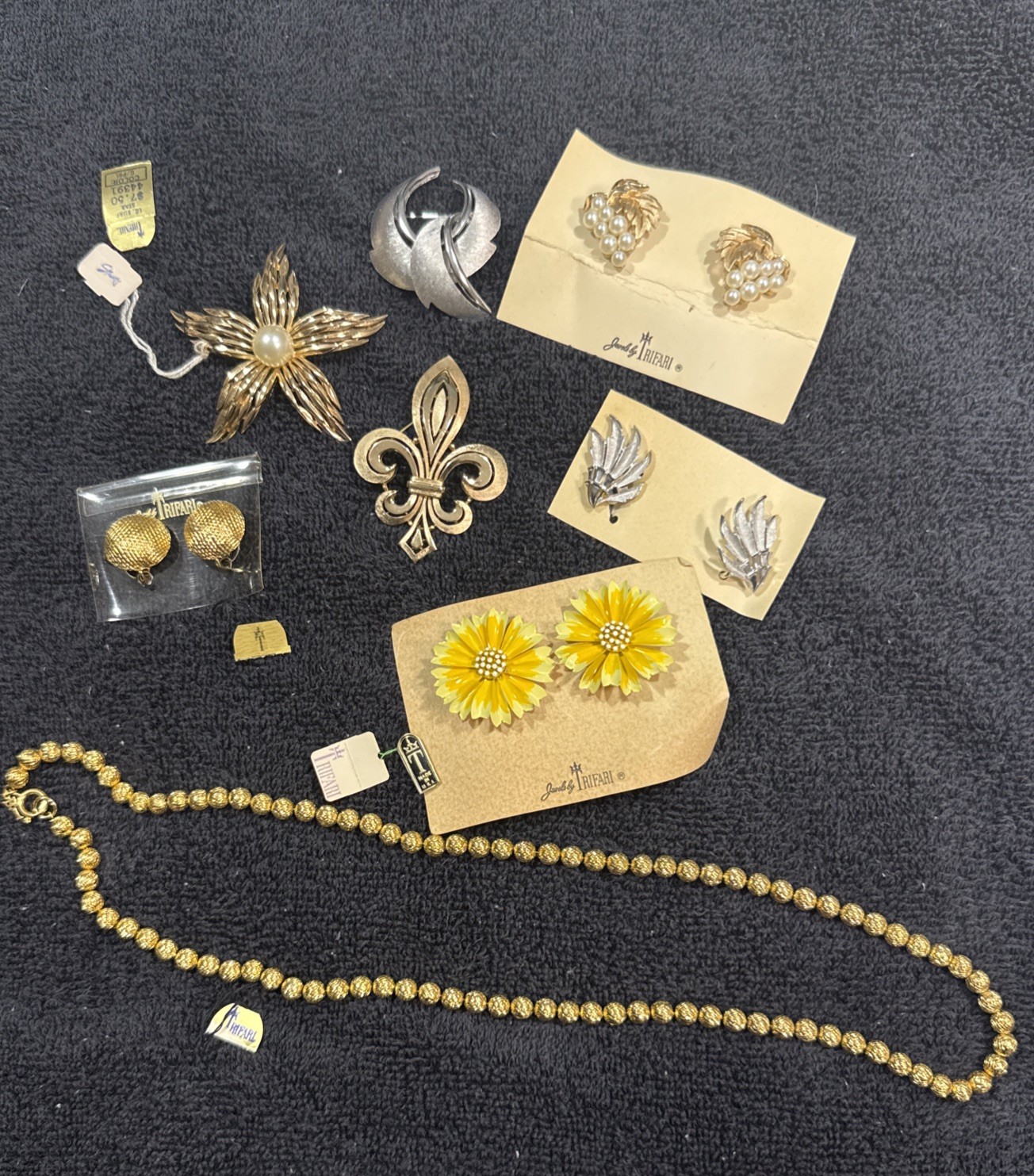 Lot of Jewels by Trifari. Most New with Tags. Vintage Jewelry Lot