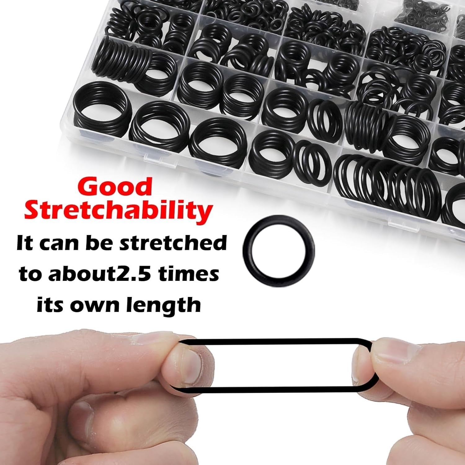 Universal 1010-Pc O-Ring Set in Nitrile Rubber – 22 Sizes for All Applications