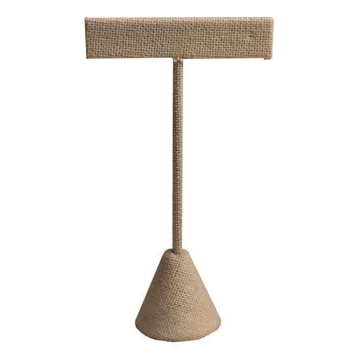 Modern Burlap Earring Display T Stand Display Showcase Jewelry Display