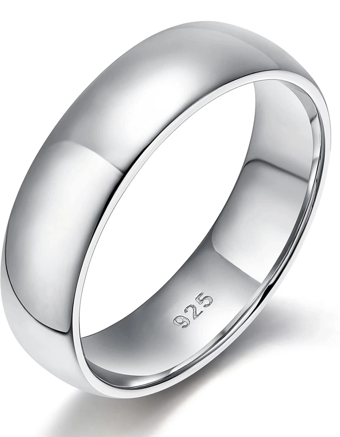 SOLID .925 Sterling Silver Wedding Band Ring For Men And Women Multiple Sizes