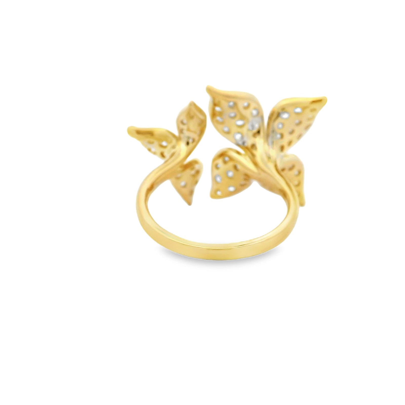 1.35ct Natural 68-Diamond Ring, 14k Multi-Tone Gold, Size 7