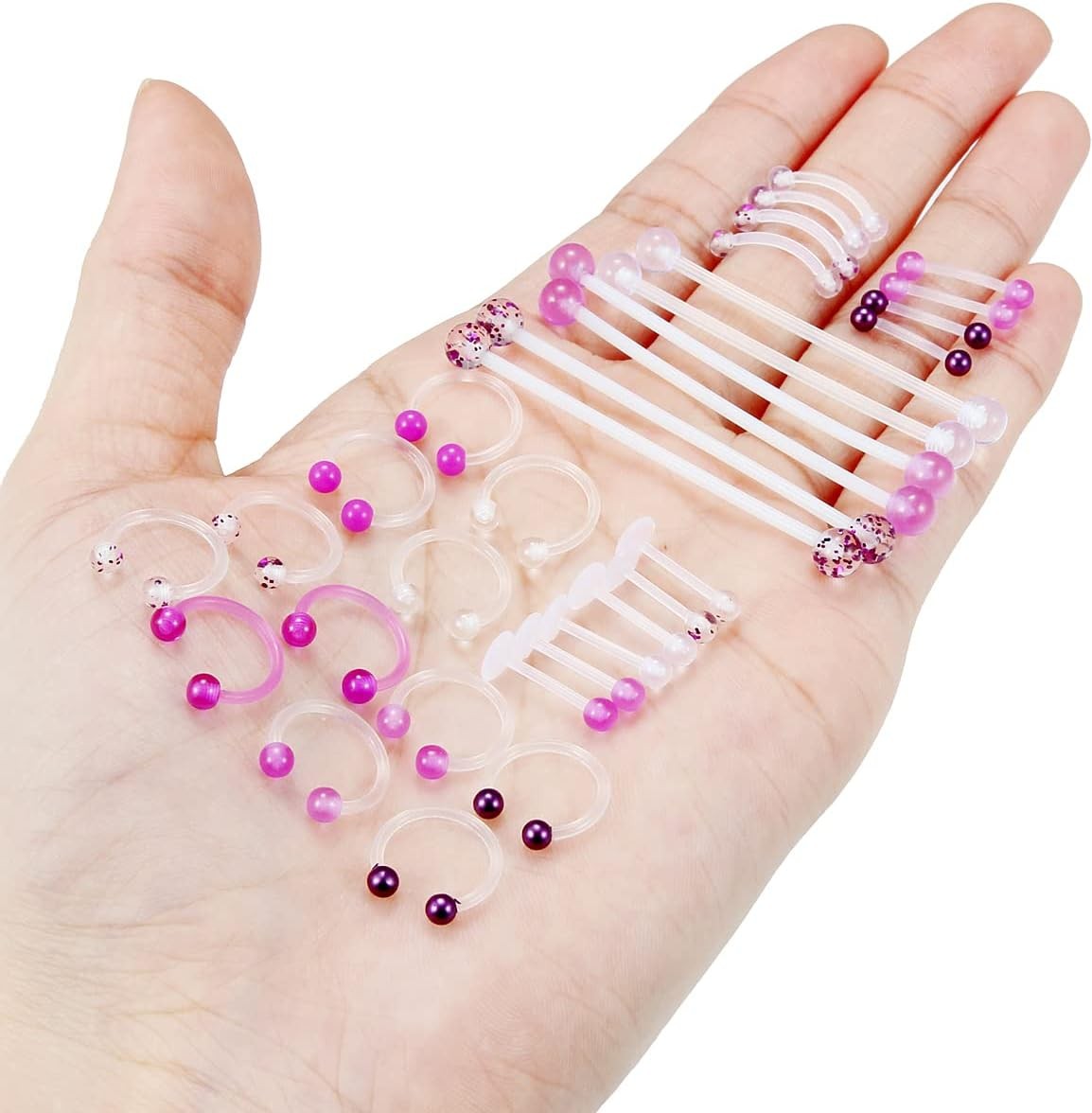 Bioflex Piercing Retainers for Surgery Work Sports, 32 Pcs
