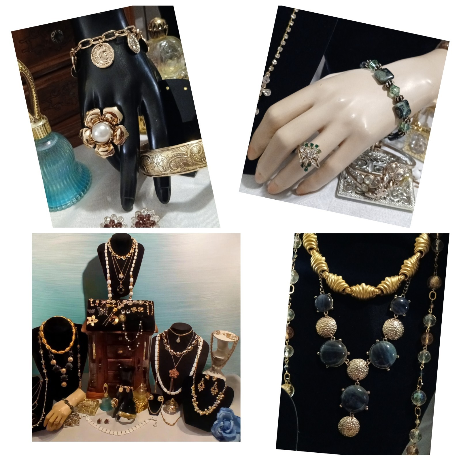 Mixed Vanity & Accessories Jewelry Lot (Includes Jewelry Box) More than 50 Pcs
