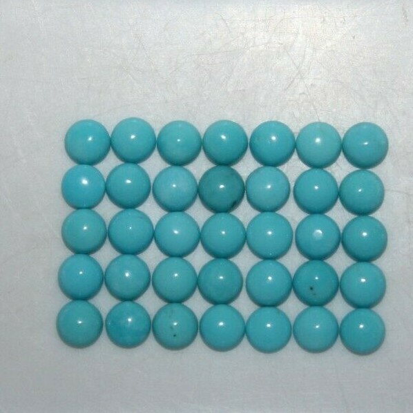 Blue Turquoise 4mm & 5mm Round Cabochon Loose Gemstone(s)