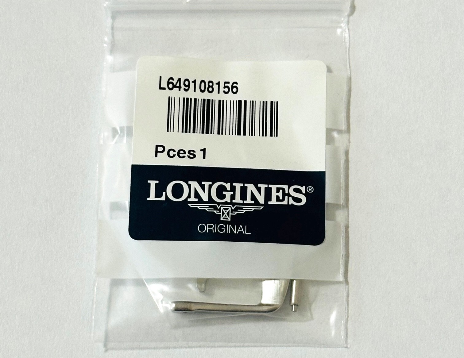 Original Longines 20mm Silver Clasp Buckle For Straps with 20mm at Buckle End