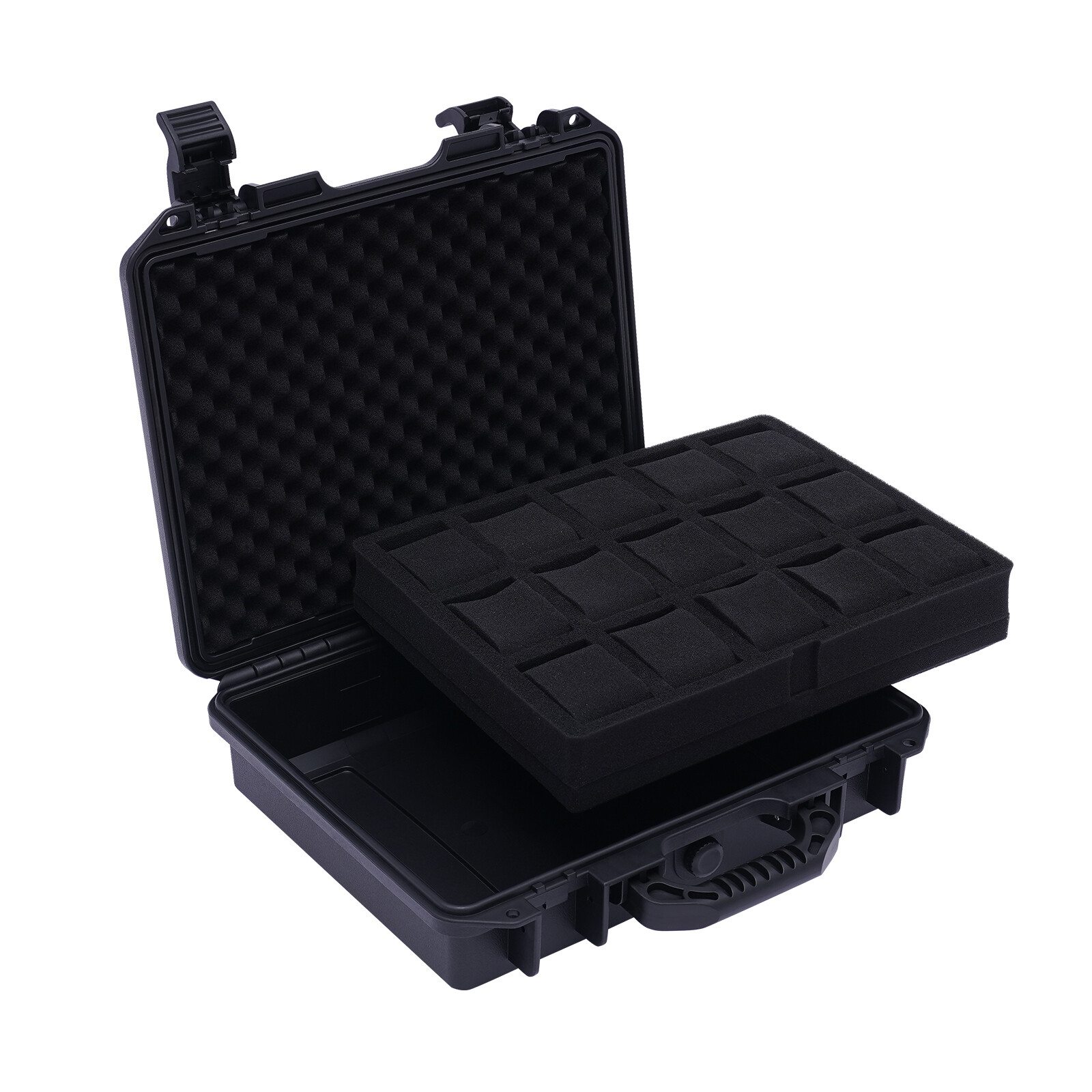 Watch Box Display Case Fit 15 Watch in Custom Foam Travel Watch Case Waterproof.