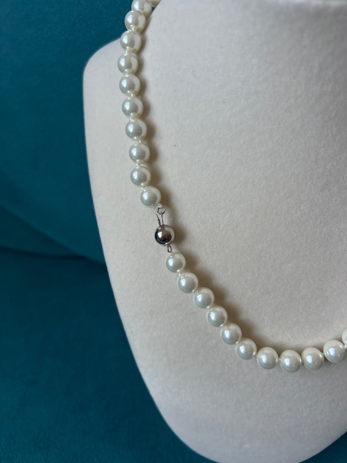 Handcrafted 3 Strand Authentic White South Sea Akoya Shell Pearl Necklace
