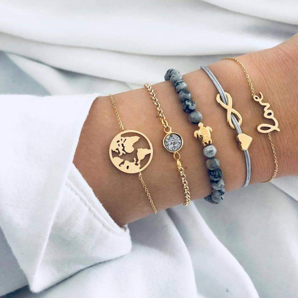Bohemian Bracelet Sets Multilayer Boho Charm Bracelets 19 Styles