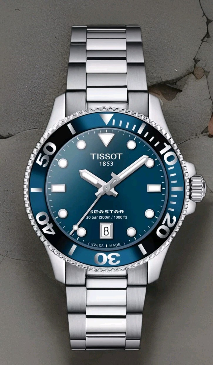 Tissot Seastar 1000 36 MM Blue Dial Quartz SS Watch T120.210.11.041.00