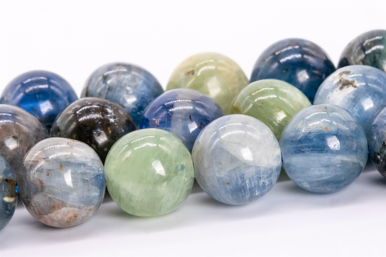 Genuine Natural Green Blue Kyanite Beads Round Loose Beads 8/9/10/11MM