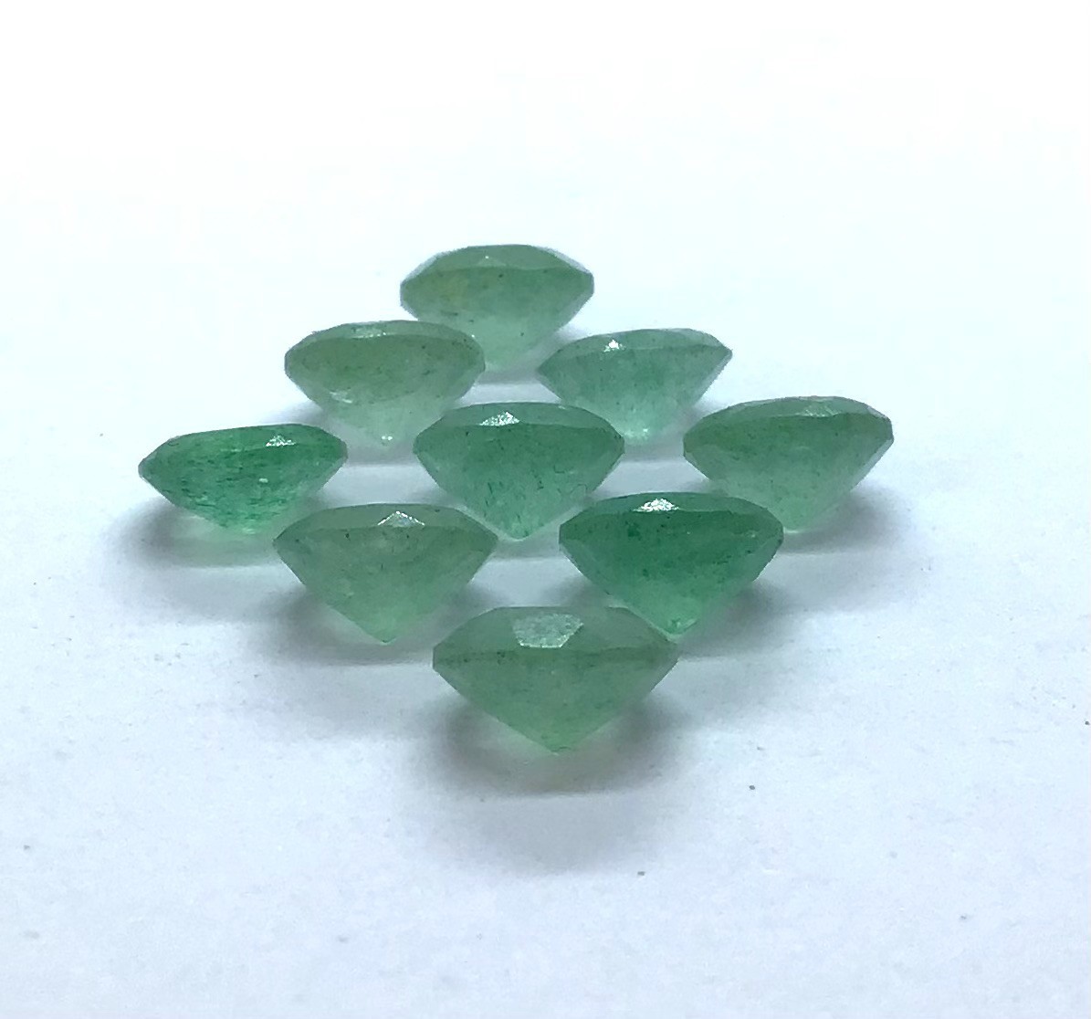 AAA Loose Gemstone Natural Green Strawberry Quartz Round Cut For Making Jewelry