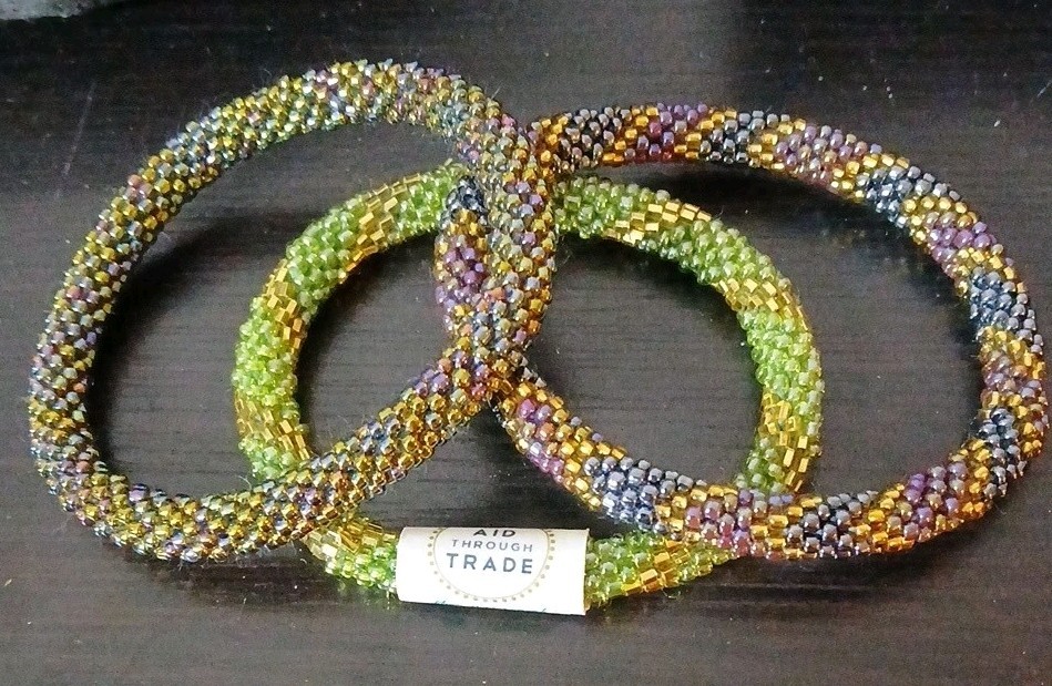 Set Of 3 Roll On Bracelets Nepal Aid Through Trade (lot #7)