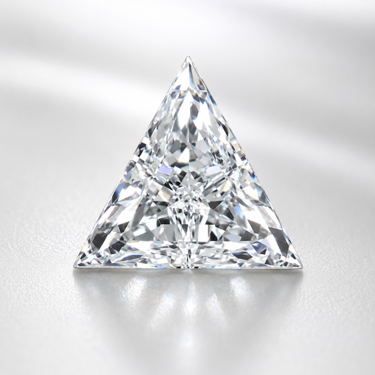 5.5×5.5mm Triangle D color Lab grown Diamond IF Clarity Certified Loose Gemstone
