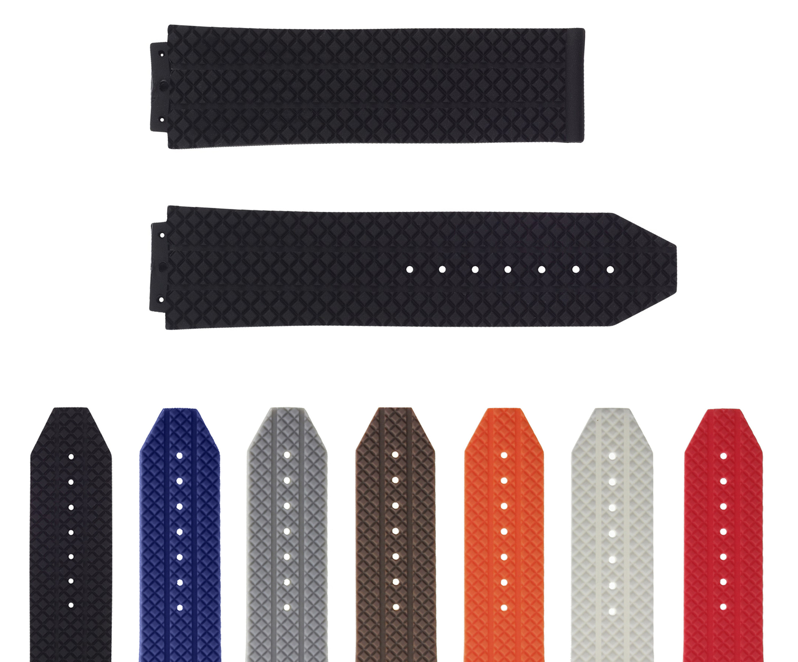 24-25MM RUBBER WATCH STRAP BAND FOR HUBLOT FUSION BIG BANG 44-44.5-45MM CERAMIC
