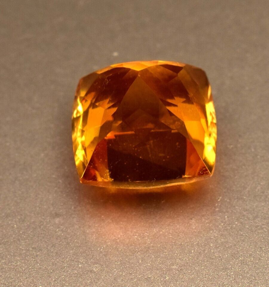 Certified Natural 132.20 Ct Cushion Cut Yellow Citrine Brazilian Loose Gemstone