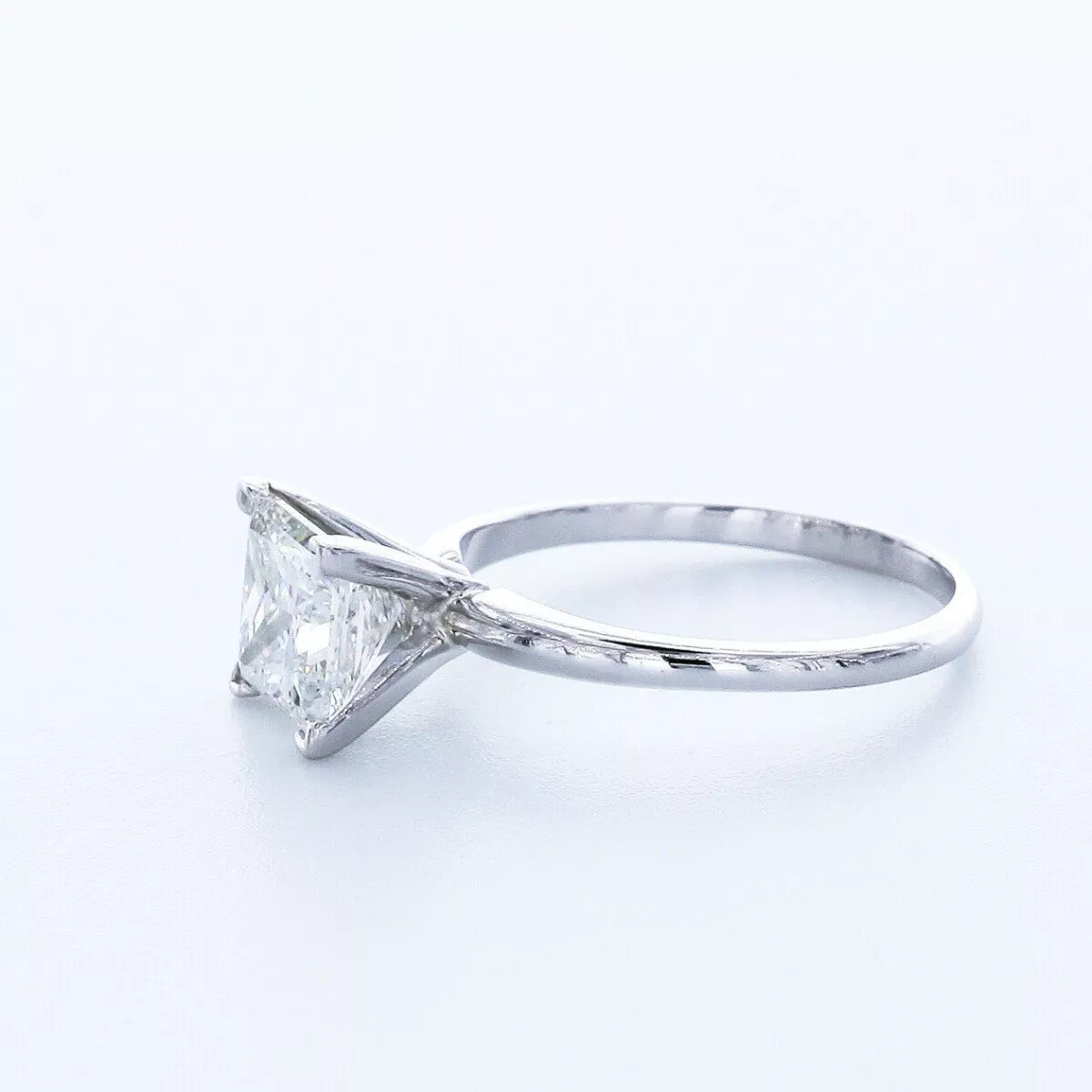 14K Gold Solitaire Engagement Ring 1.98 Carat Princess Lab-Grown Diamond G VS1
