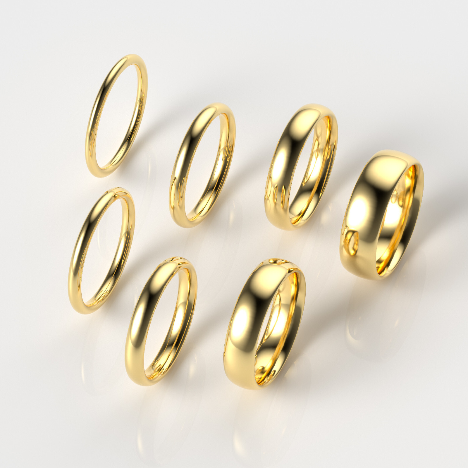 with packaging 14K Yellow Gold 15mm 2mm 25mm 3mm 4mm 5mm 6mm Comfort Fit G2U