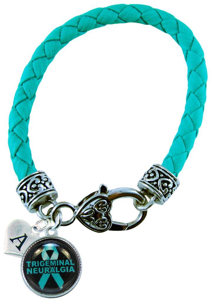 Custom Trigeminal Neuralgia Teal Awareness Bracelet Jewelry Initial or Family
