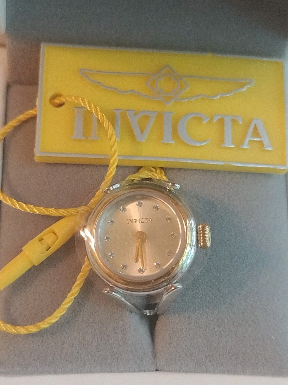 Timeless INVICTA LADIES Mini ANGEL RING Watch 48576 ***Two Tone**Msrp $199.