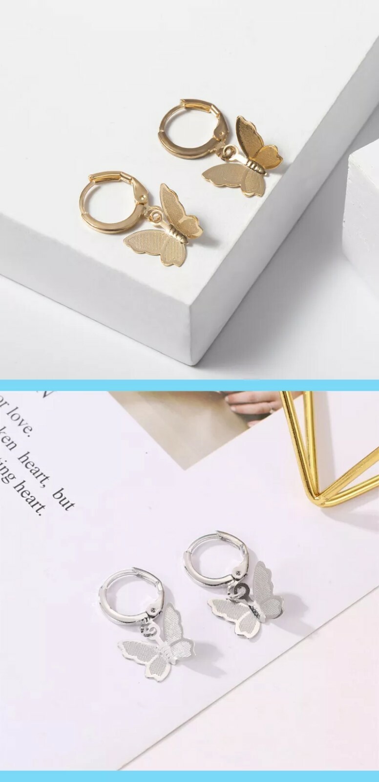 New Personality Wild Geometric Earrings Women’s Butterfly Simple Fashion Beauty