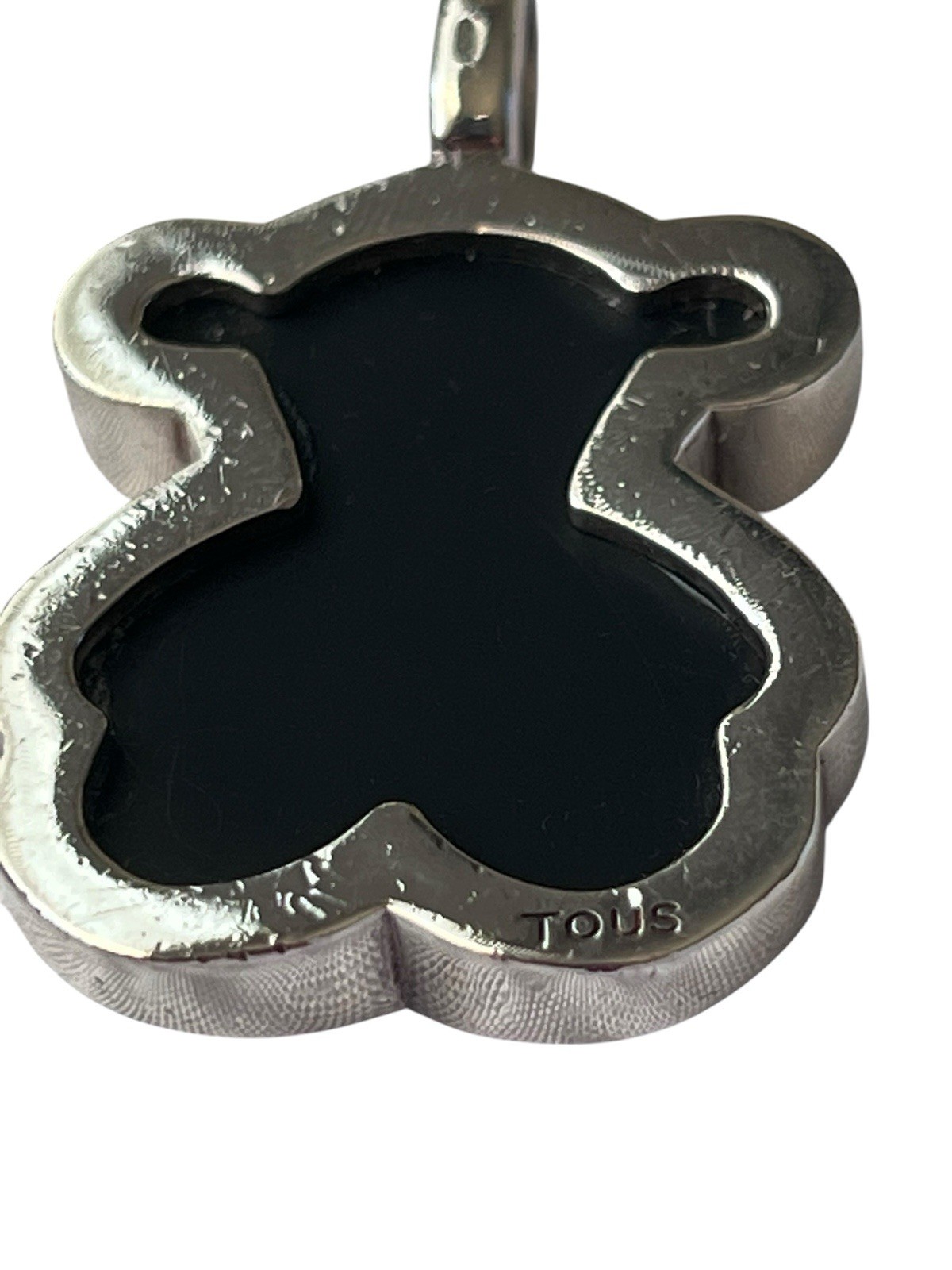 TOUS Sterling Silver Black Onyx Bear Pendant 925 Original Box
