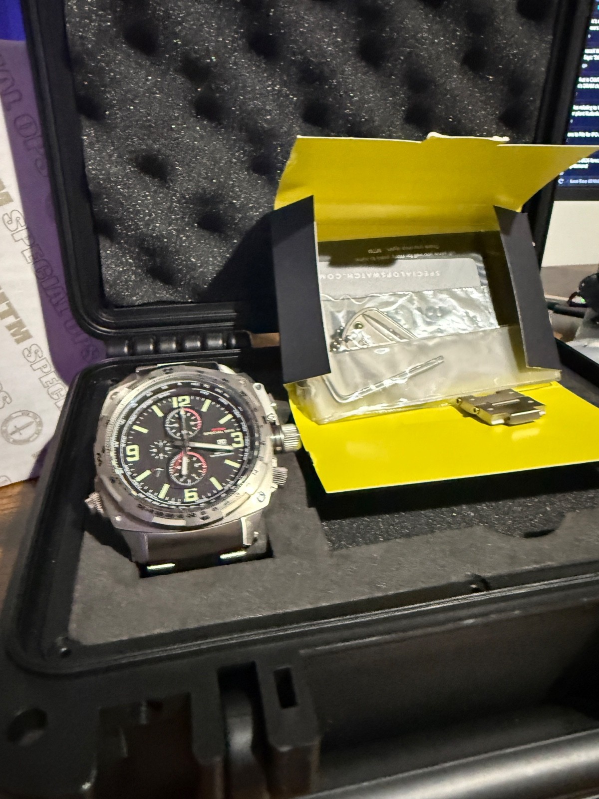 MTM Silver Cobra 47mm, Titanium. Excellent Shape. Few Scratches Shown In Pics.