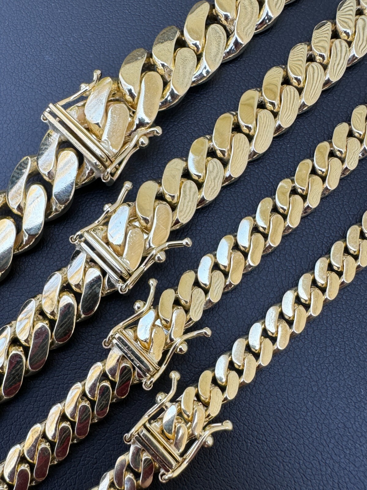 HANDMADE Tight Link Solid 10k Gold Miami Cuban Link Chain Or Bracelet Necklace