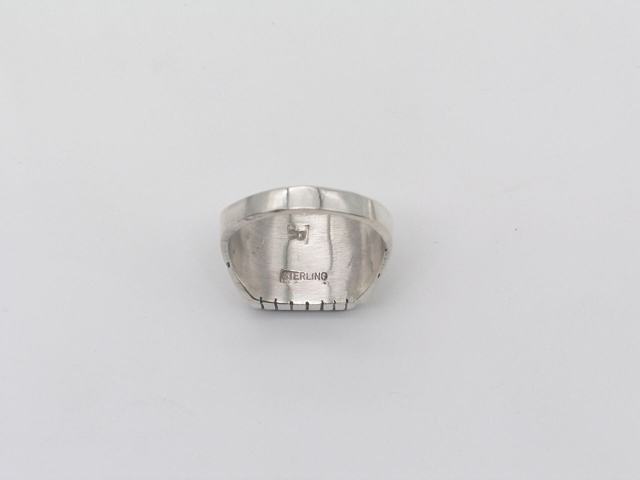 Native American Navajo Handmade Sterling Silver Multi-Stone Ring Size 11.5
