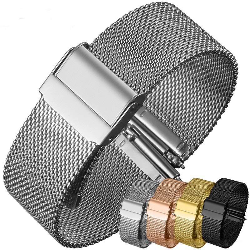 Premium Milanese Mesh Watch Band Strap Stainless Steel Braided Bracelet 12-24mm