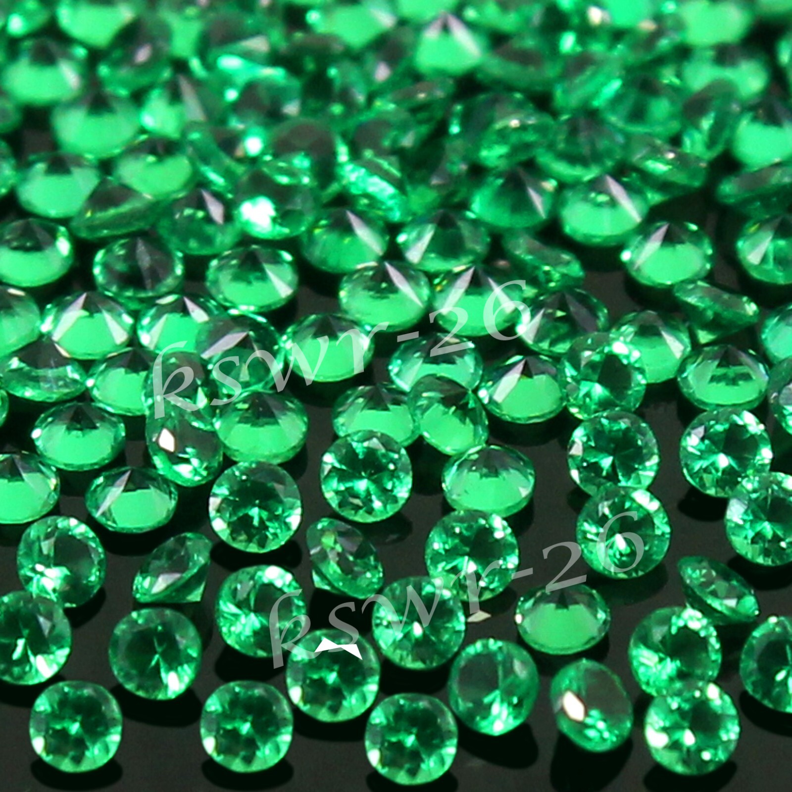 Natural MUZO Colombia Green Emerald 2.4 mm Round Shape Loose Gemstone 20 Pcs Lot