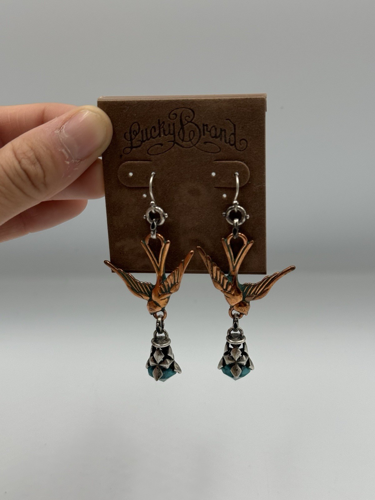 Lucky Brand Semi Precious Accent Dangle Earrings