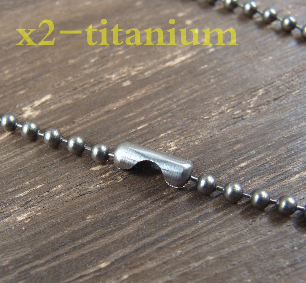 Pure Titanium 26 inch (66cm) ball bead chain 2.4mm necklace anti-allergy XH107A