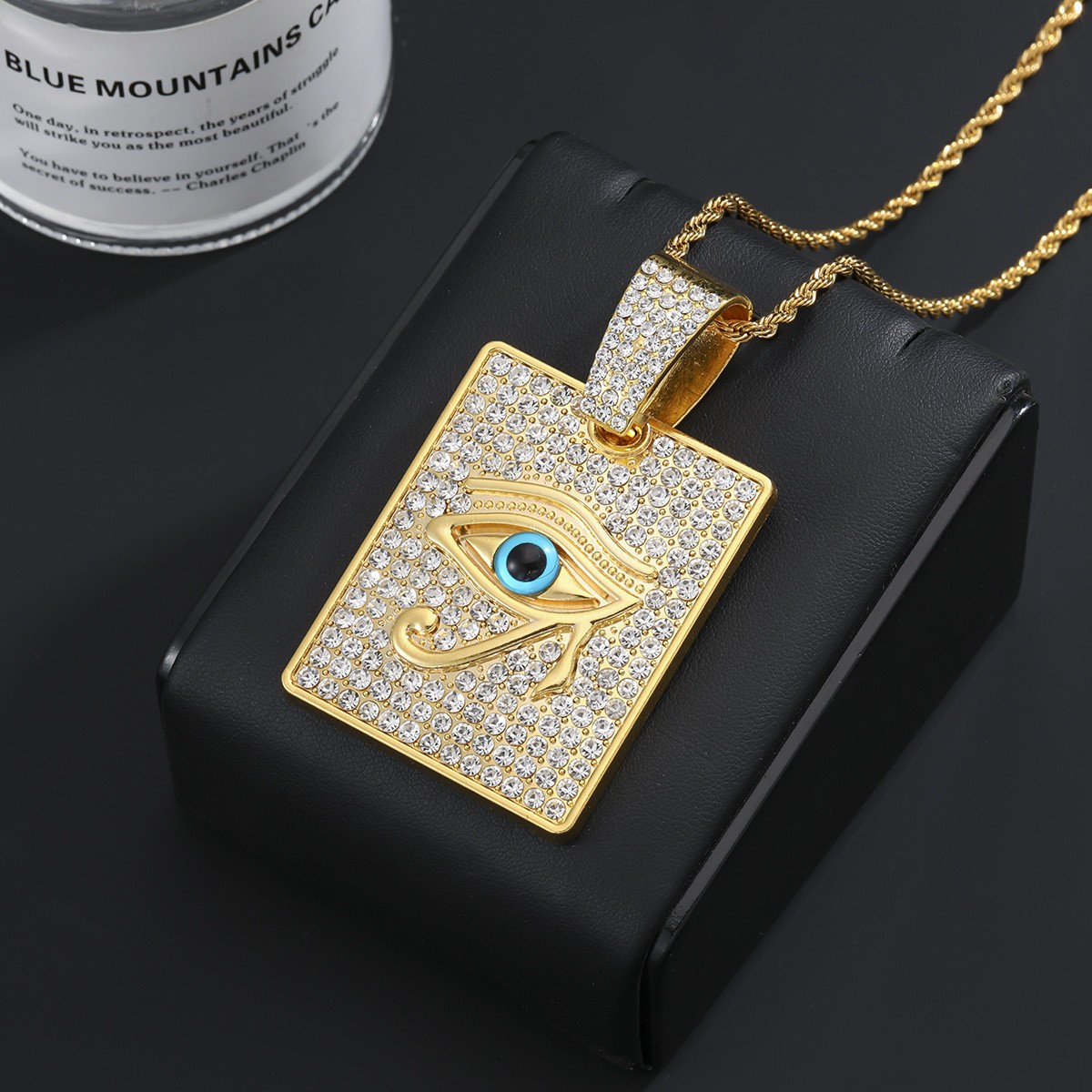 ced Horus Eye Pendant With Free Gold Plated Rope Chain 26*30mm