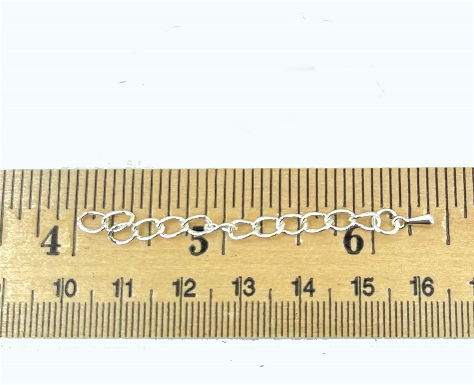 20 Necklace Extender Chain Tail Silver Plated Iron Bracelet Extension 2 inches