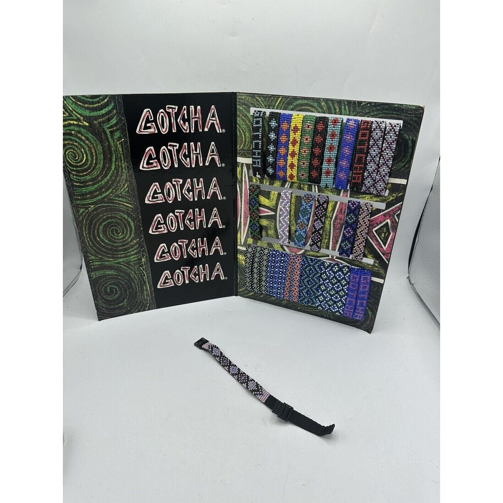 Vintage Gotcha Bracelet Adult Unisex Surf Skate Braided Wrap Multi 80s 90s