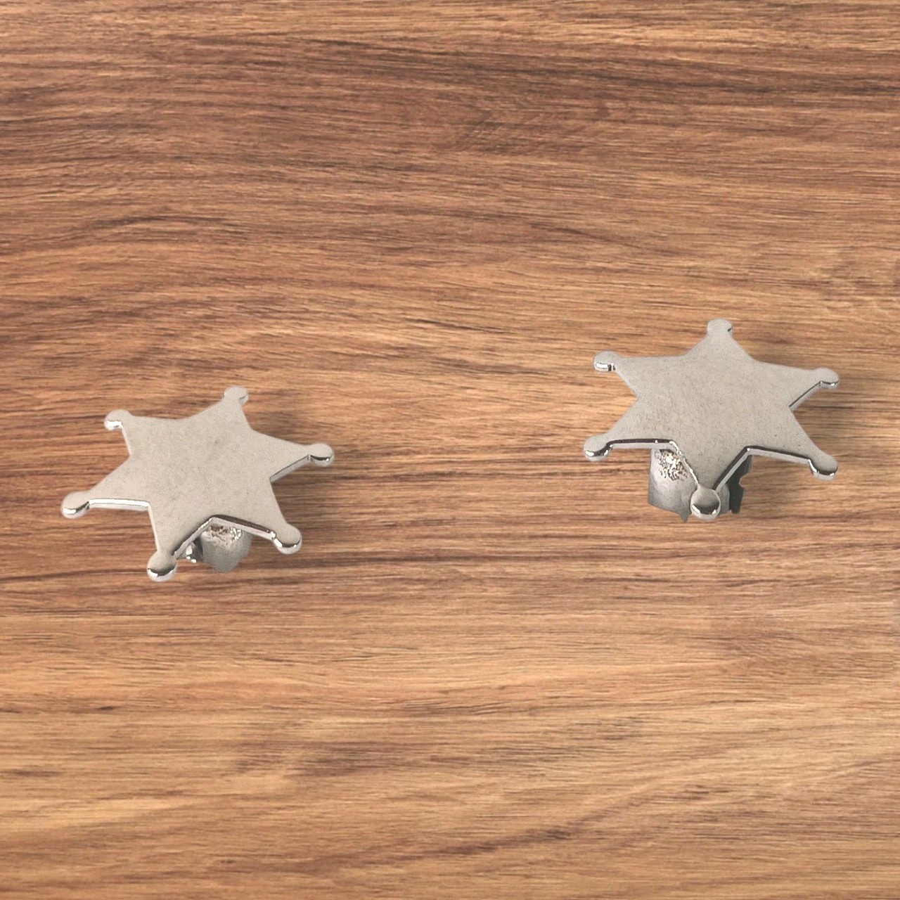 Cufflinks Vintage Silver Sheriff’s Star Set Classic Traditional Menswear