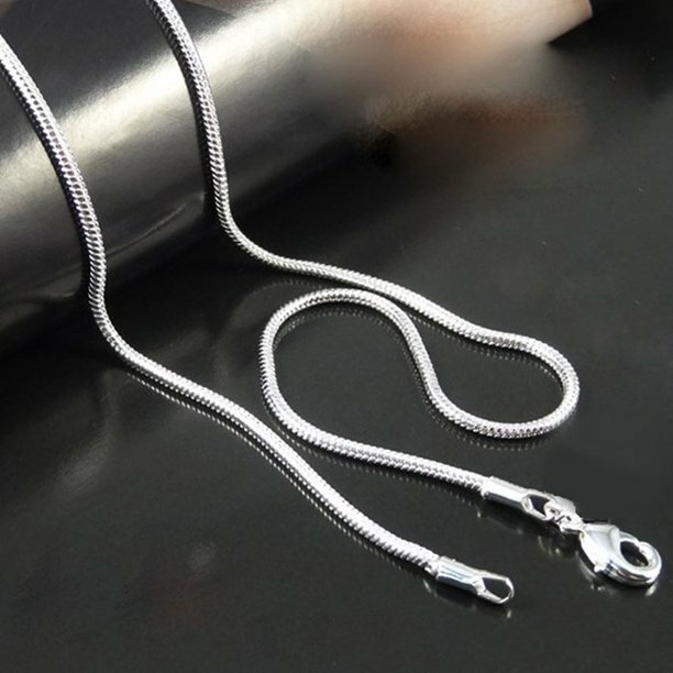 Men &Women’s 925 Sterling Silver 24inch 2mm wide Round Snake Chain Necklace