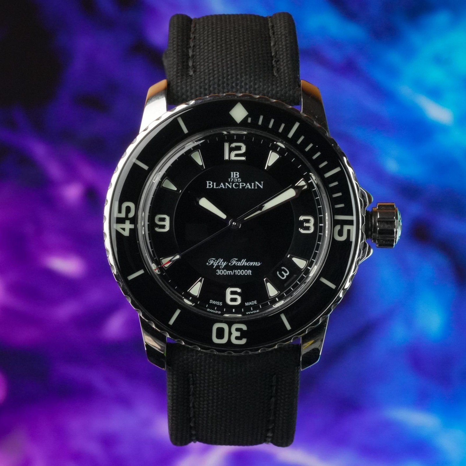 24 BLANCPAIN Stainless Steel 45mm Fifty Fathoms Diver 5015-1130-52A Box Warranty