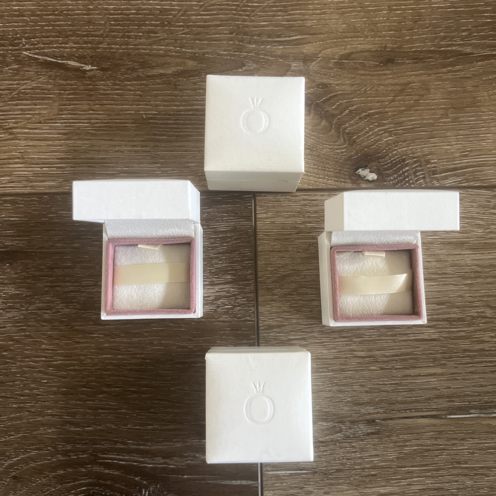 Pandora White Pink Jewelry/Charm / Ring Gift Box EMPTY 2 X 2 Clean READ