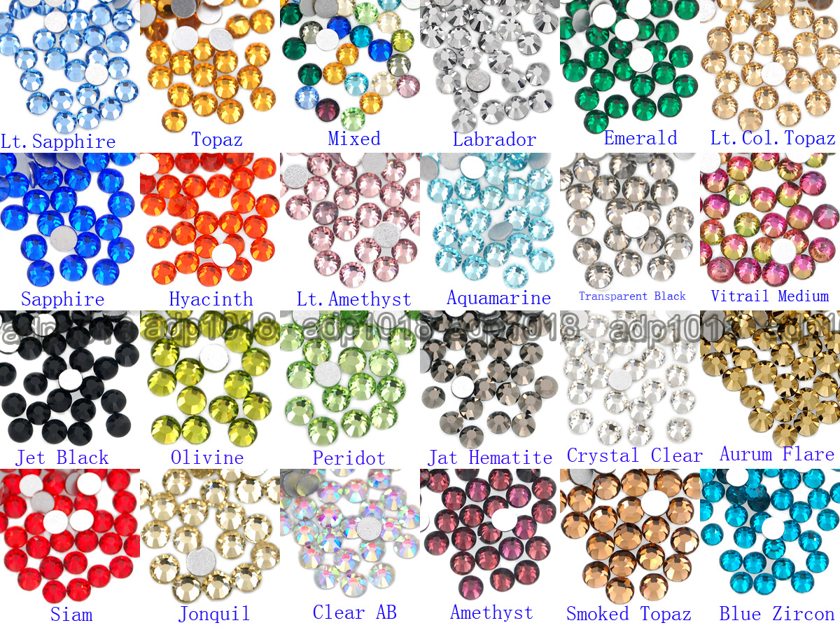 1440pcs Top Quality Crystal Flatback No-Hotfix Rhinestones for Nail Art Phone