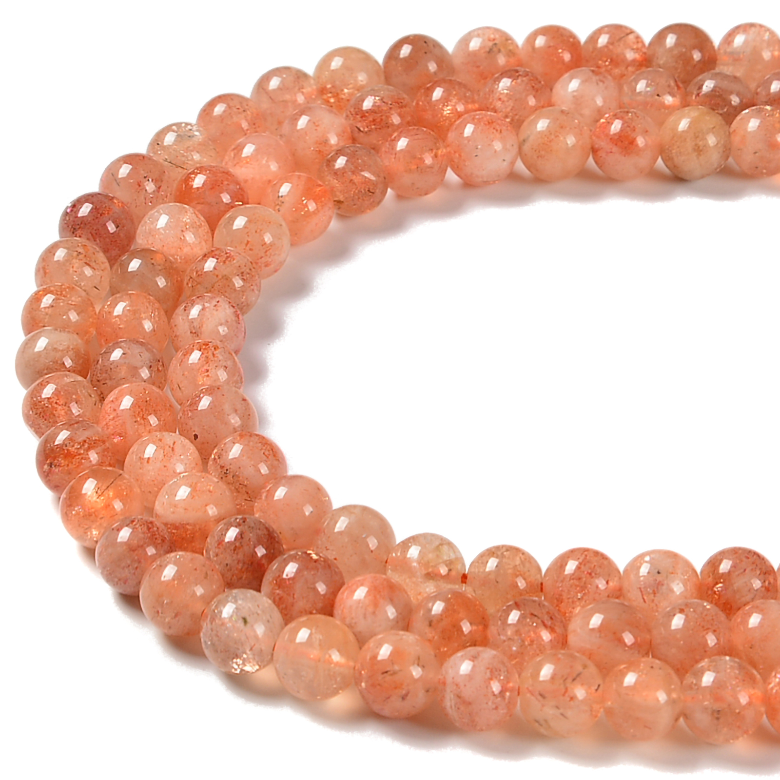 Sunstone Lepidocrocite Smooth Round Beads 4mm 5mm 6mm 8mm 10mm 12mm 15.5″ Strand