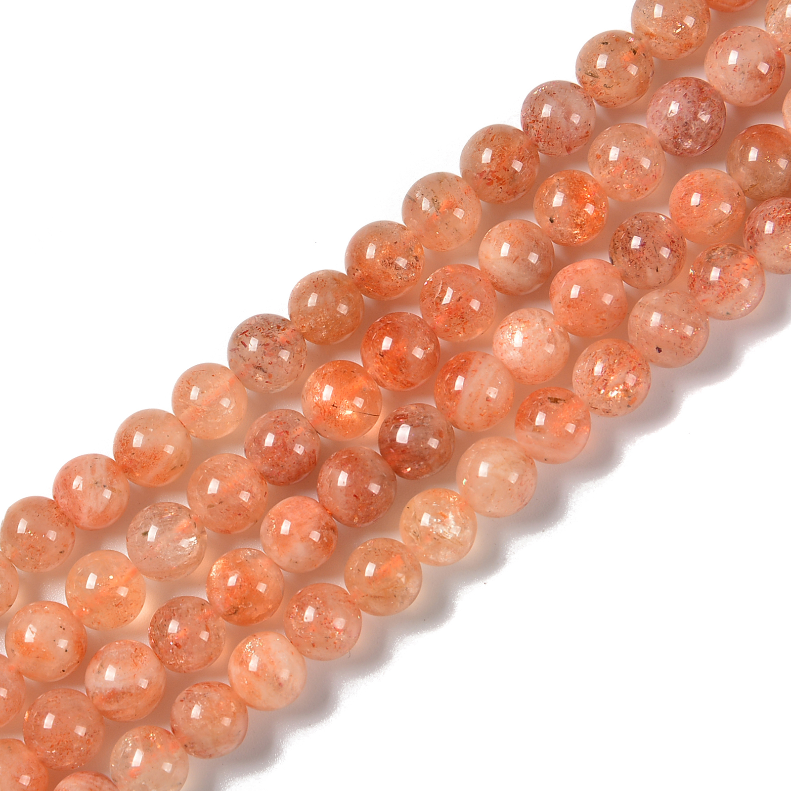 Sunstone Lepidocrocite Smooth Round Beads 4mm 5mm 6mm 8mm 10mm 12mm 15.5″ Strand