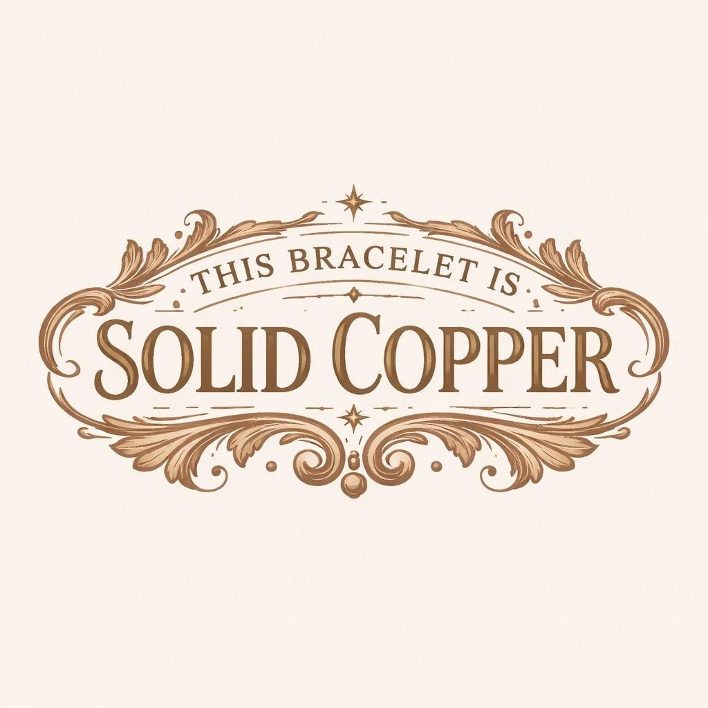 Solid copper bracelet CB646G – 3/8″ wide. Available in 8 to 11 inch lengths.