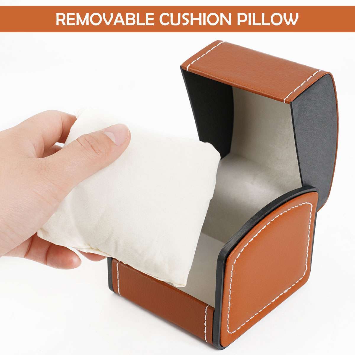 Luxury Single Watch Gift Box with Pillow PU Leather Wristwatch Display Case