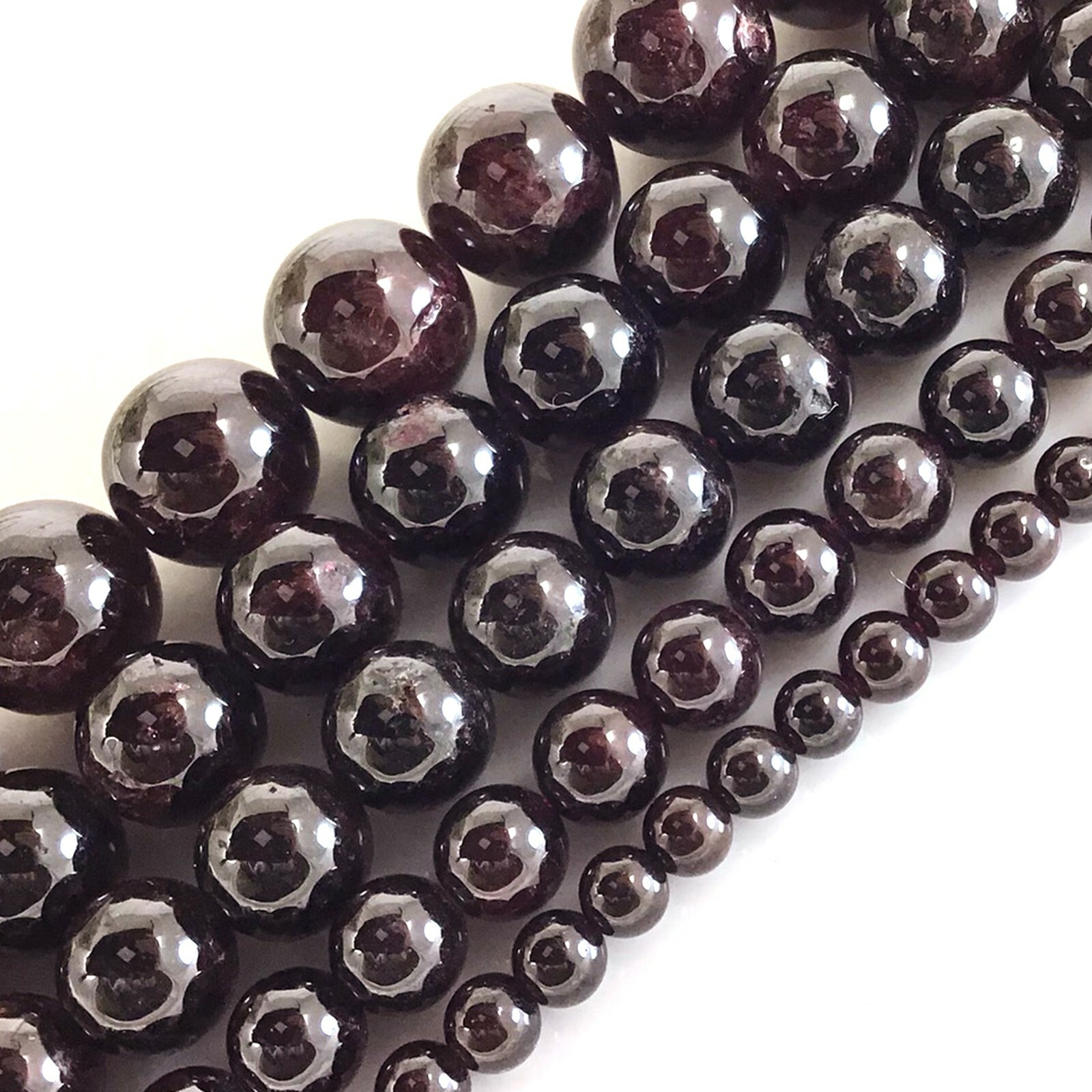 Birthstone Gemstone Garnet Round Loose Beads Spacer 15″ 4mm 6mm 8mm 10mm 12mm