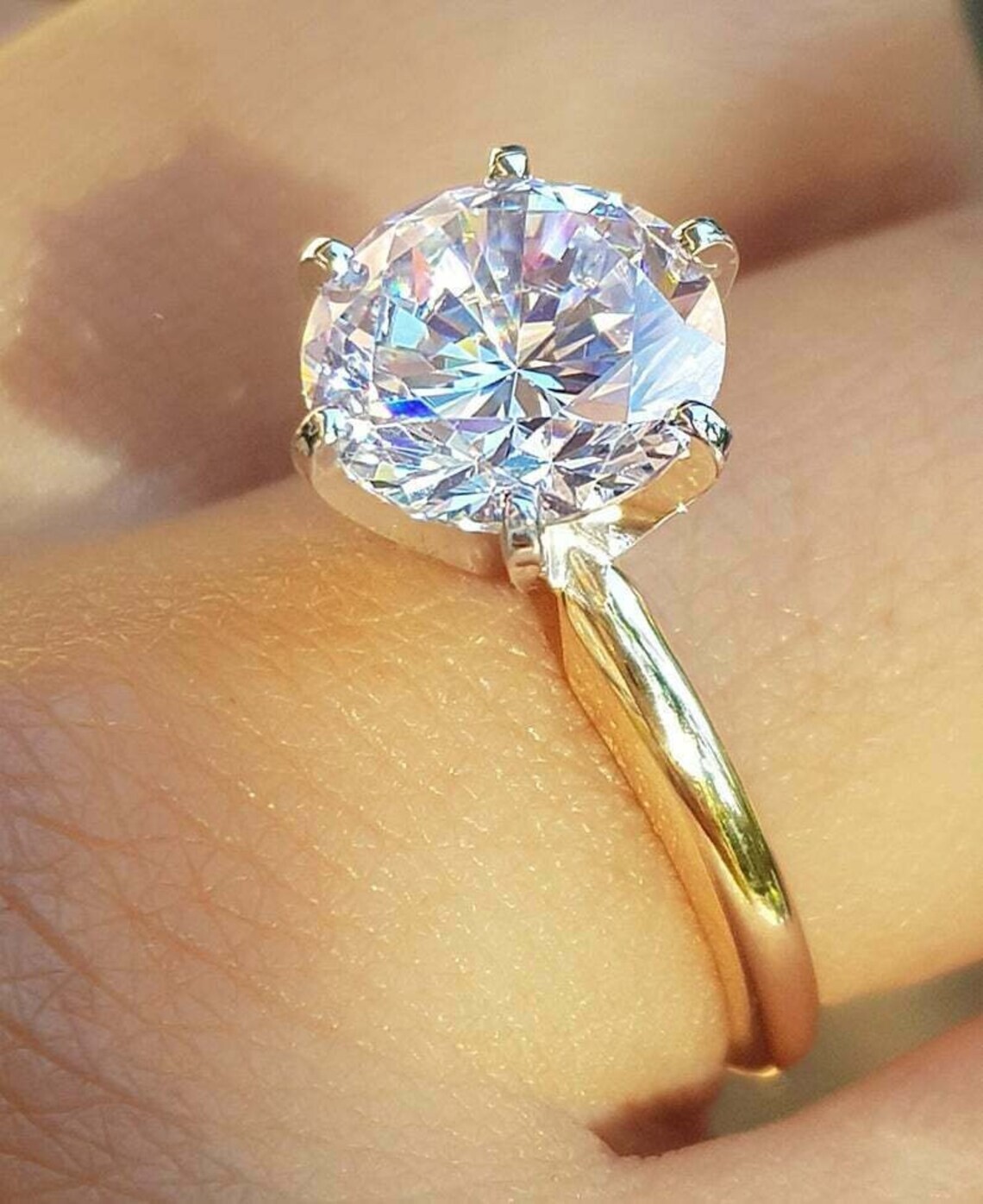 4 Ct Certified Diamond Solitaire Ring! Great Shine-FREE Diamond studs.