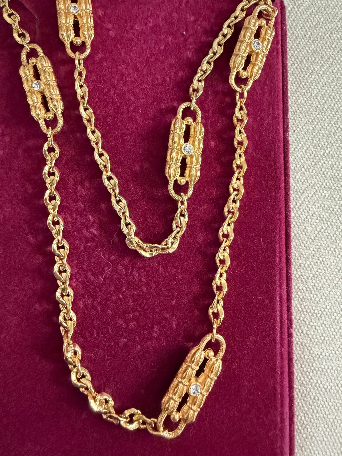 Vintage Camrose & Kross Jackie Kennedy GoldTone Paperclip 31” L Necklace