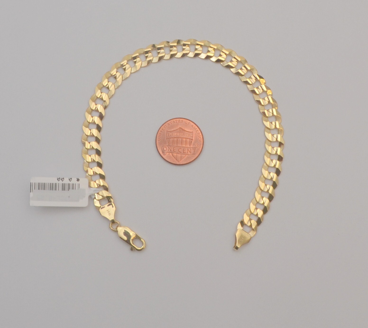 10K Solid Yellow Gold Cuban Curb Bracelet – 8.25″ × 7.6 mm, 11.3 g