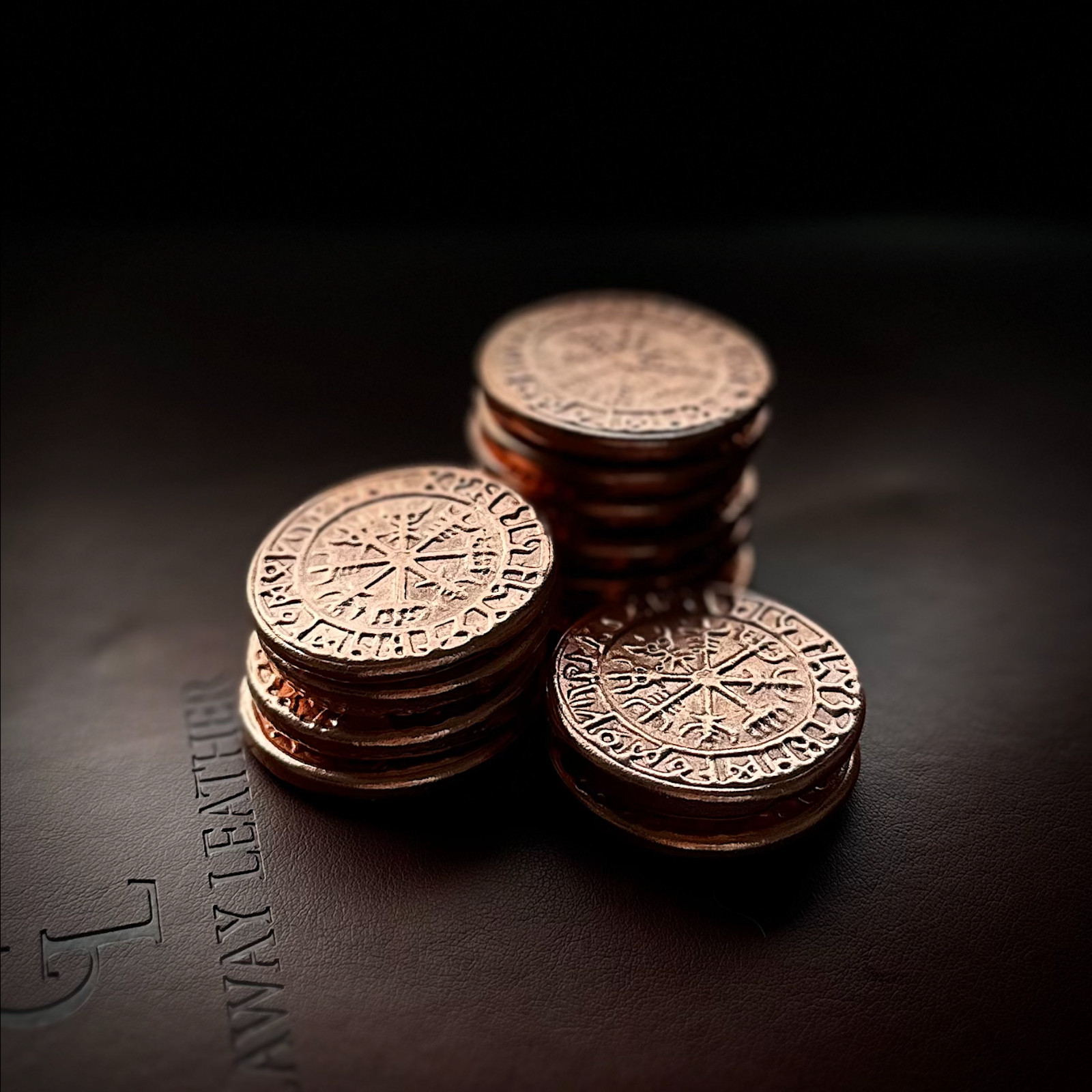 VIKING RUNIC COMPASS – (2 Sided) Graphite Coin Mold