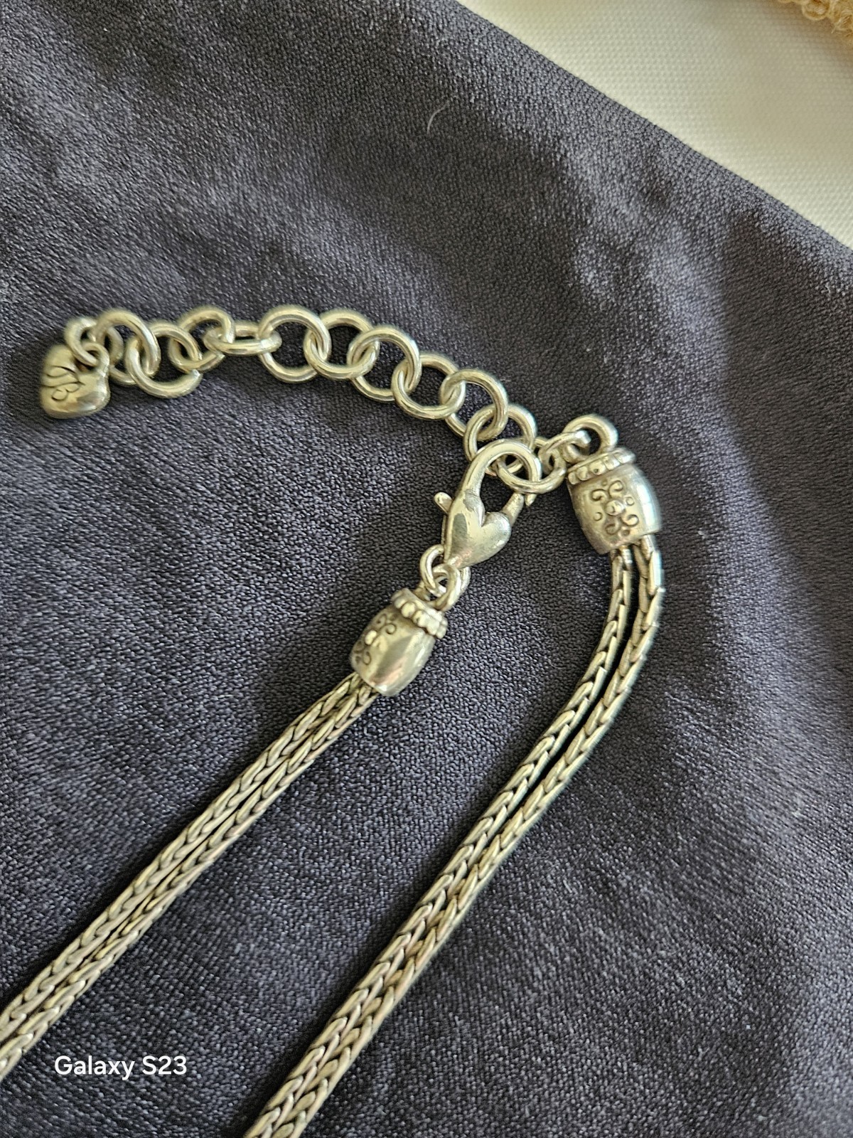 BRIGHTON “Beverly Glam” Silver Plated Mesh Necklace NWOT